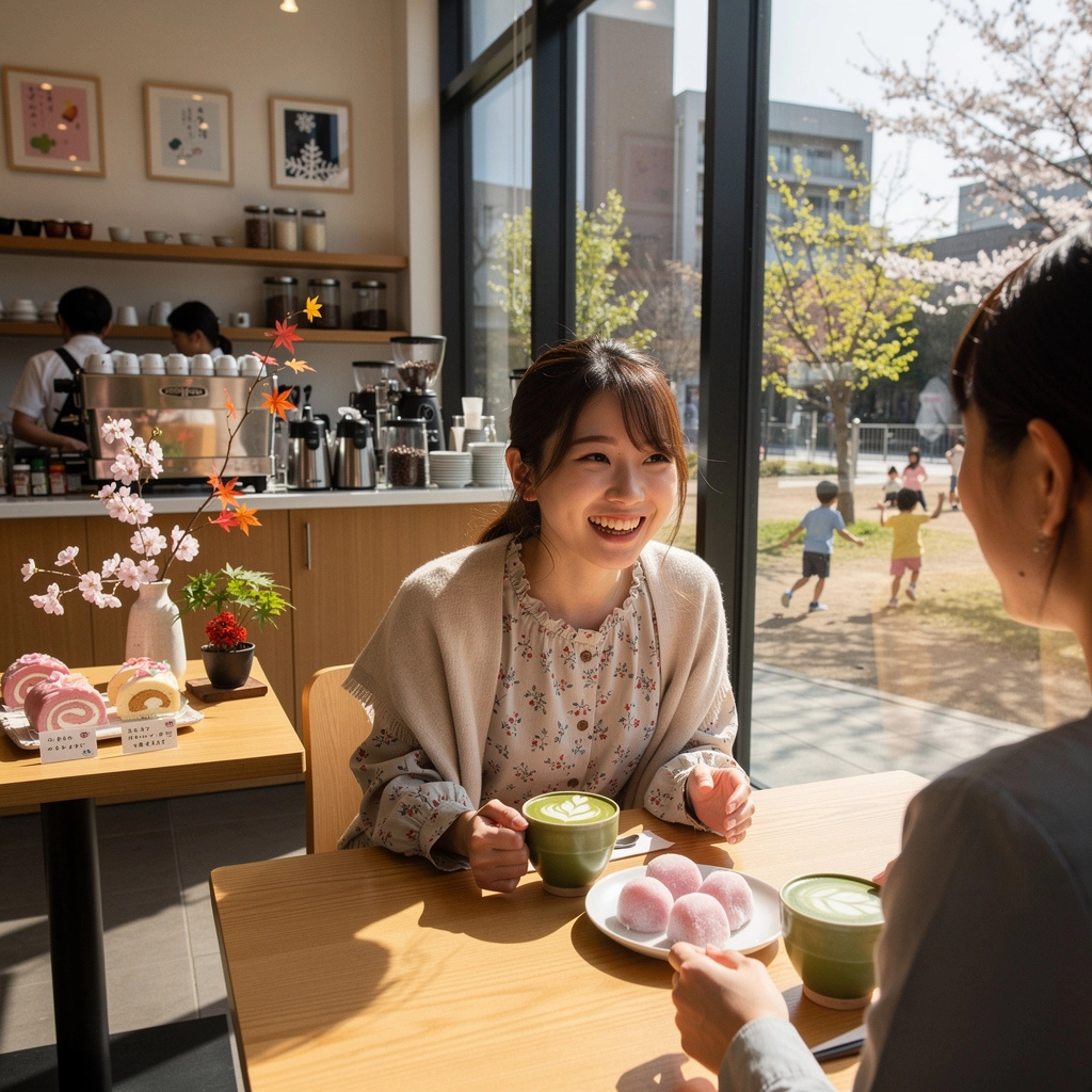 コーヒーの淹れ方を示す手順のイラスト。