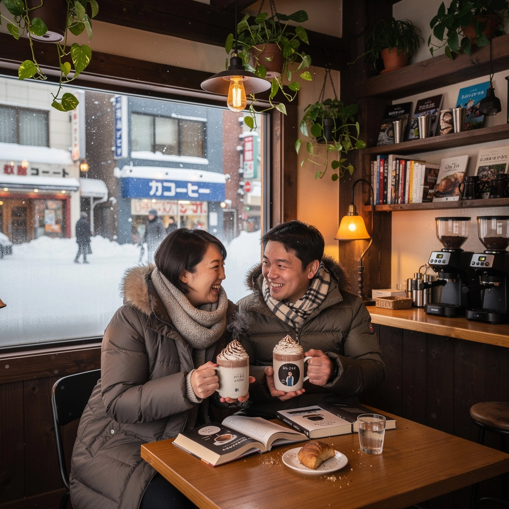 香り高いコーヒー豆の盛り付け。